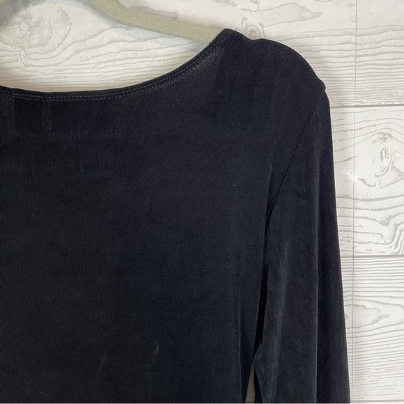 Chico’s Travelers Black Cowl Neck Blouse Size 0 (XS) - Picture 5 of 6